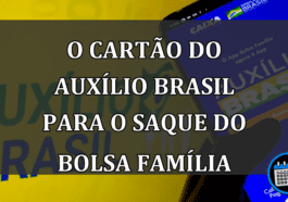 O CARTÃO DO AUXÍLIO BRASIL PARA O SAQUE DO BOLSA FAMÍLIA