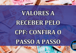 Valores a receber pelo CPF: Confira o passo a passo