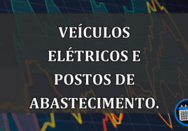 Veículos elétricos e postos de abastecimento.