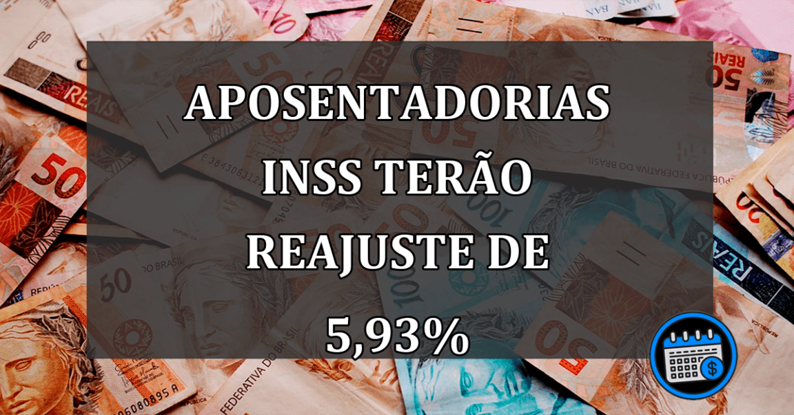 Aposentadorias INSS Terão Reajuste De 5,93%.