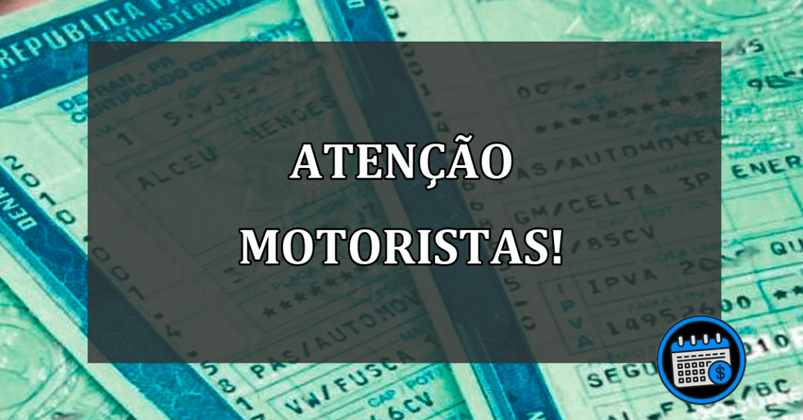 Muitos motoristas são penalizados por ESTE documento