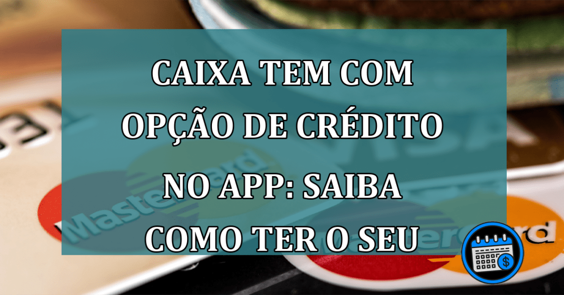 Função cartão de crédito no app Caixa