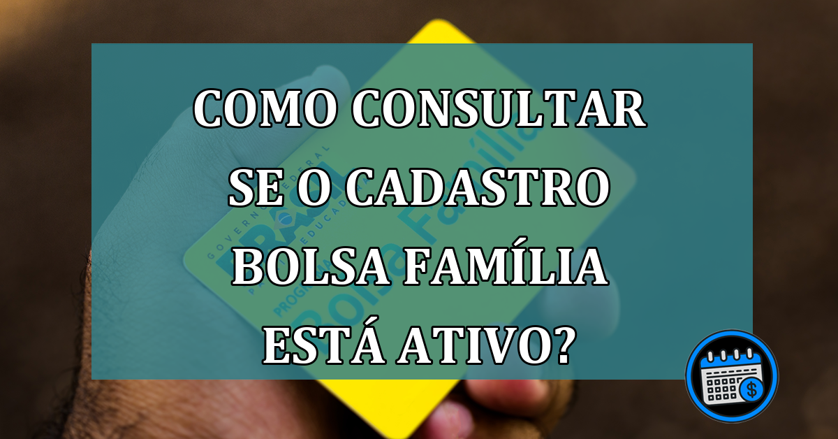 Como consultar se o cadastro Bolsa Familia esta ativo