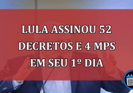 Lula assinou 52 decretos e 4 MPs em seu 1º dia