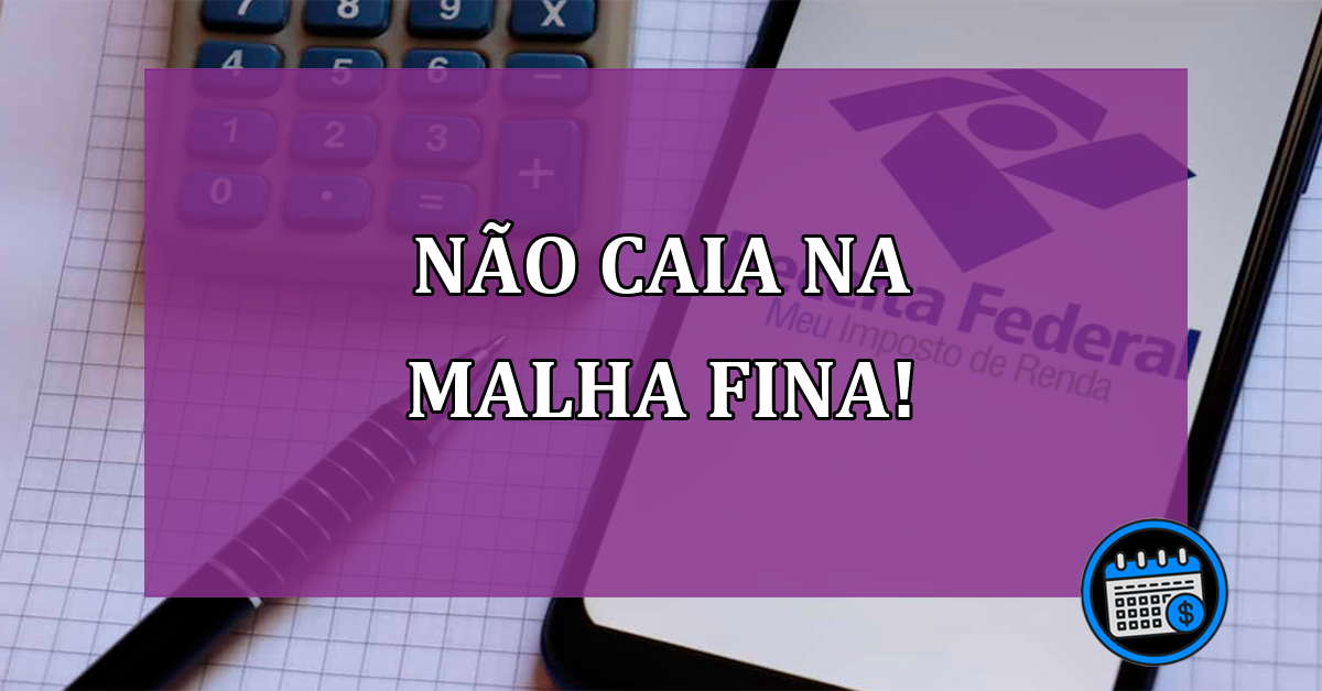 Não caia na malha fina!