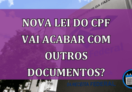 Nova lei do CPF vai acabar com outros documentos