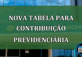 Nova tabela para contribuição previdenciária: veja