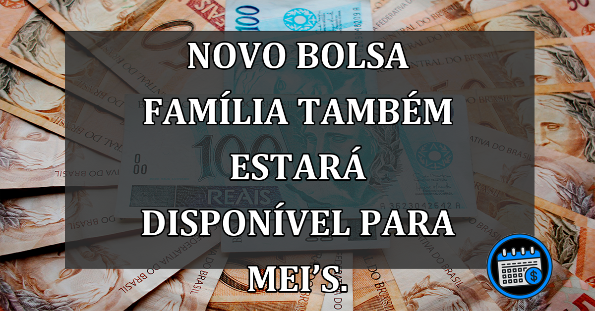 Novo Bolsa Família Também Estará Disponível Para MEI’s. Entenda.