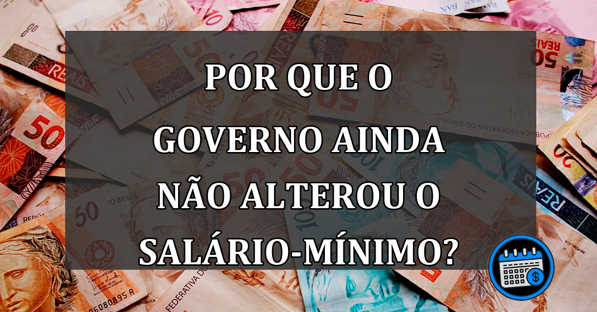 Por que o GOVERNO ainda NÃO alterou o salário-mínimo?