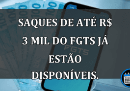 Saques De Até R$ 3 mil Do FGTS Já Estão Disponíveis.