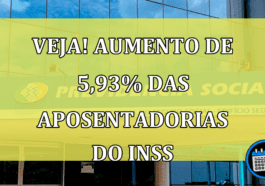 VEJA! Aumento de 5,93% das aposentadorias do INSS