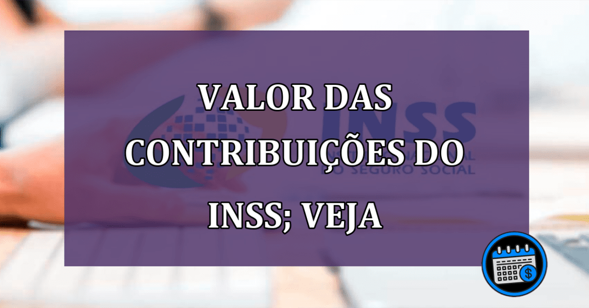 Valor das contribuições do INSS; veja as mudanças