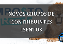 novos grupos de contribuintes isentos