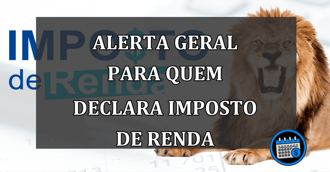 Alerta Geral Para Quem Declara Imposto de Renda.