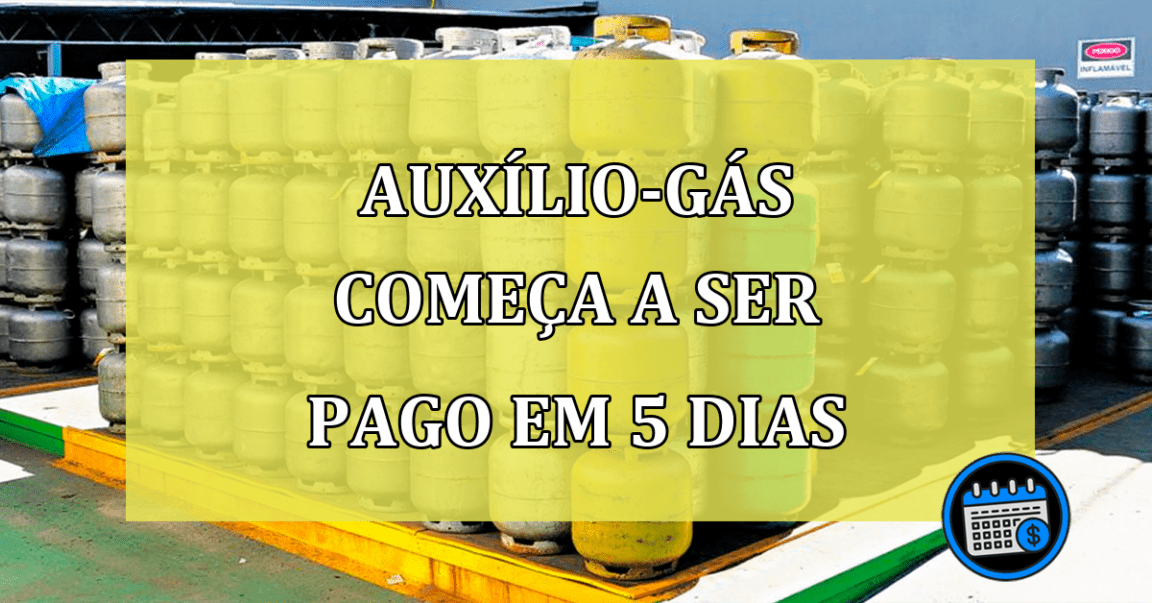 Auxílio-Gás Começa A Ser Pago Em 5 dias