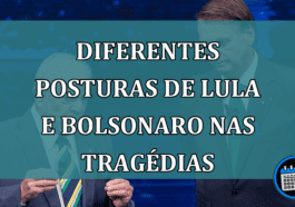 Diferentes posturas de Lula e Bolsonaro nas tragedias