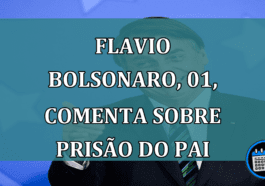 Flavio Bolsonaro, 01, comenta sobre prisao do pai