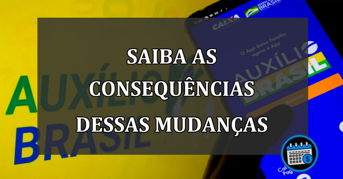 SAIBA AS CONSEQUÊNCIAS DESSAS MUDANÇAS