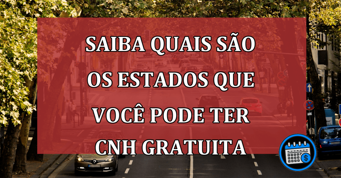 Fique sabendo todos os estados que oferecem CNH gratuita