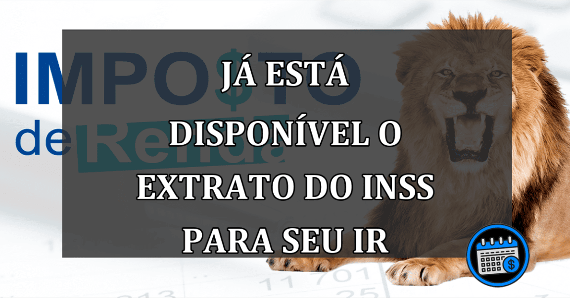 já está disponível o extrato do INSS para seu IR