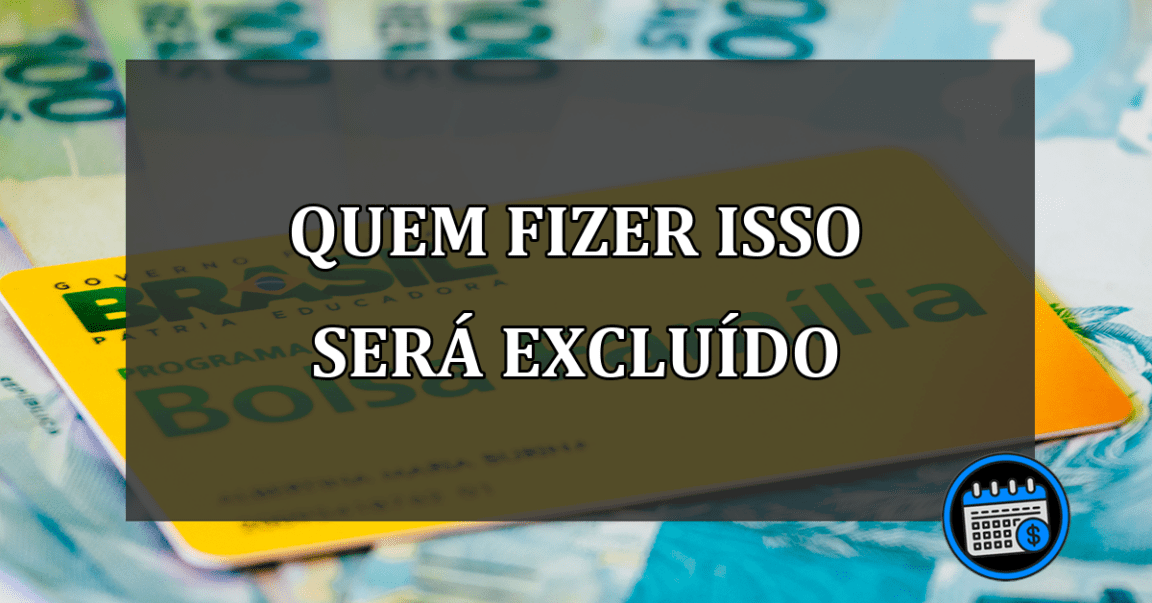 quem fizer isso será excluído