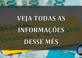 veja todas as informações desse mês