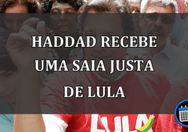 HADDAD RECEBE UMA SAIA JUSTA DE LULA