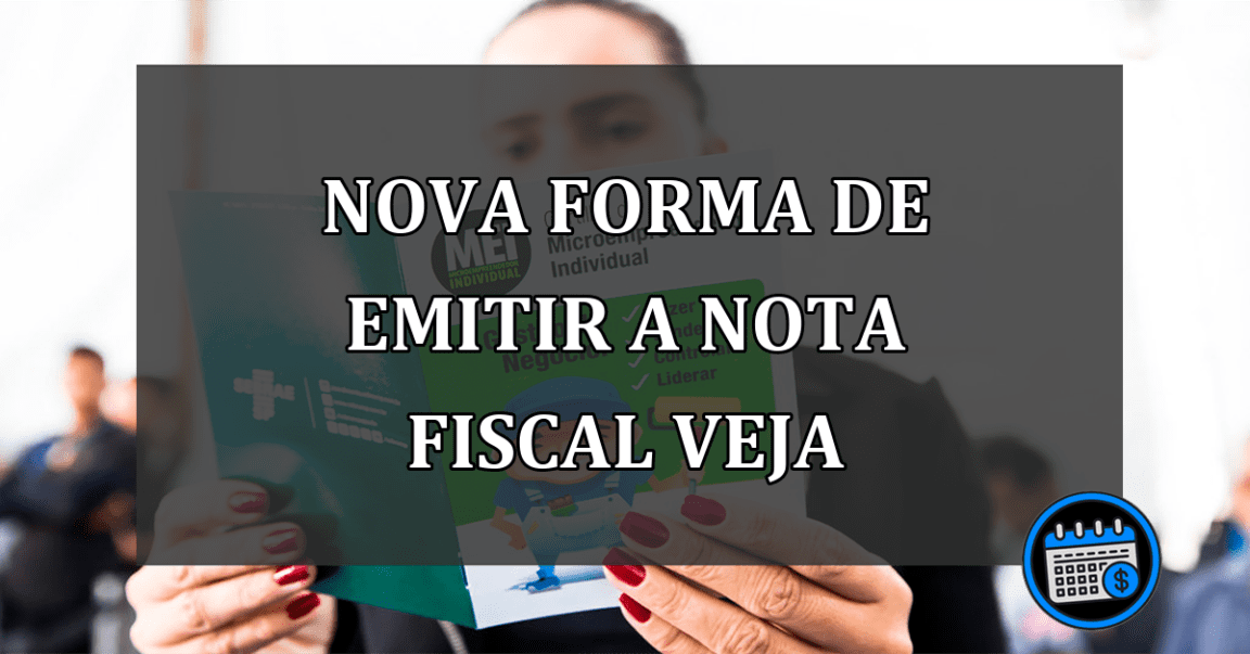 NOVA FORMA DE EMITIR A NOTA FISCAL VEJA