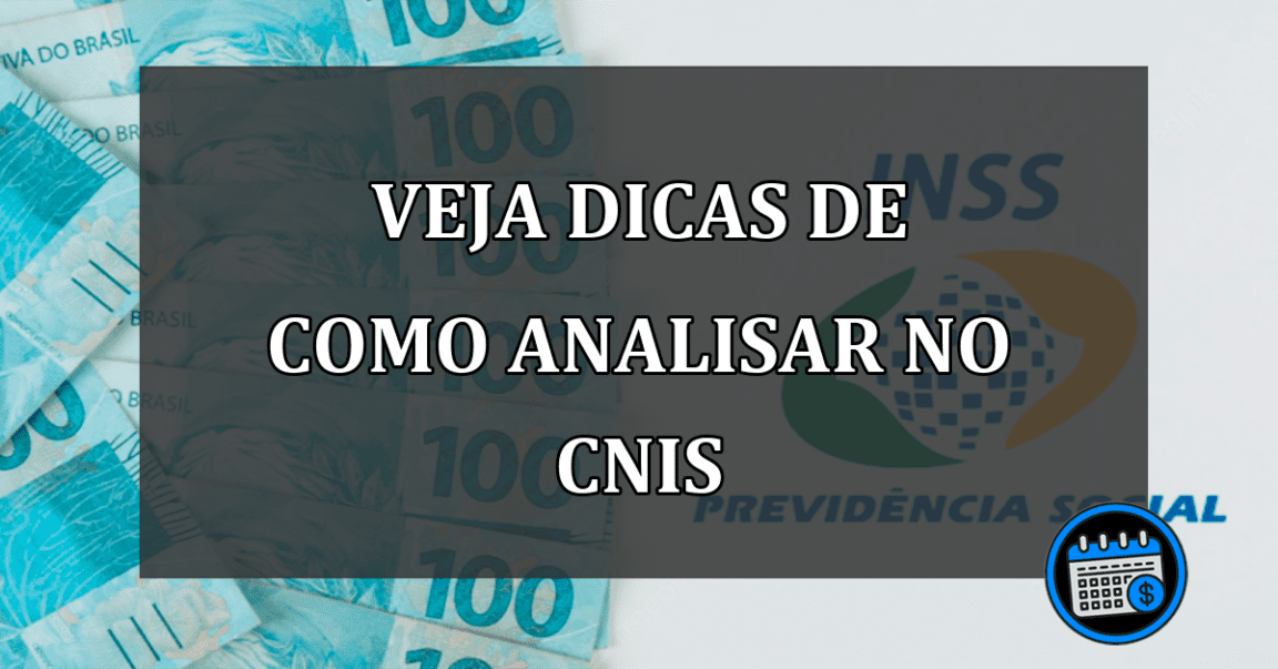 VEJA DICAS DE COMO ANALISAR NO CNIS