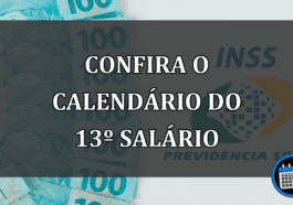 confira o calendário do 13º salário