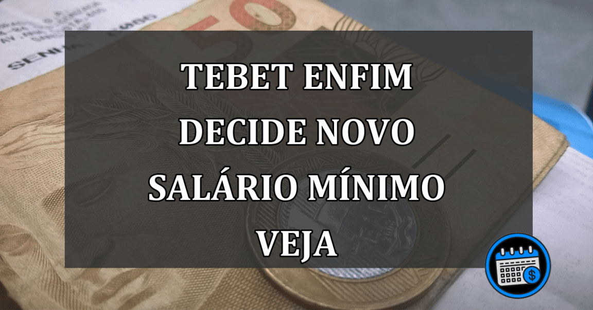 tebet enfim decide novo salário mínimo veja