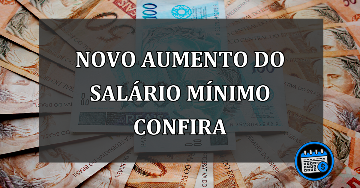 novo aumento do salário mínimo confira