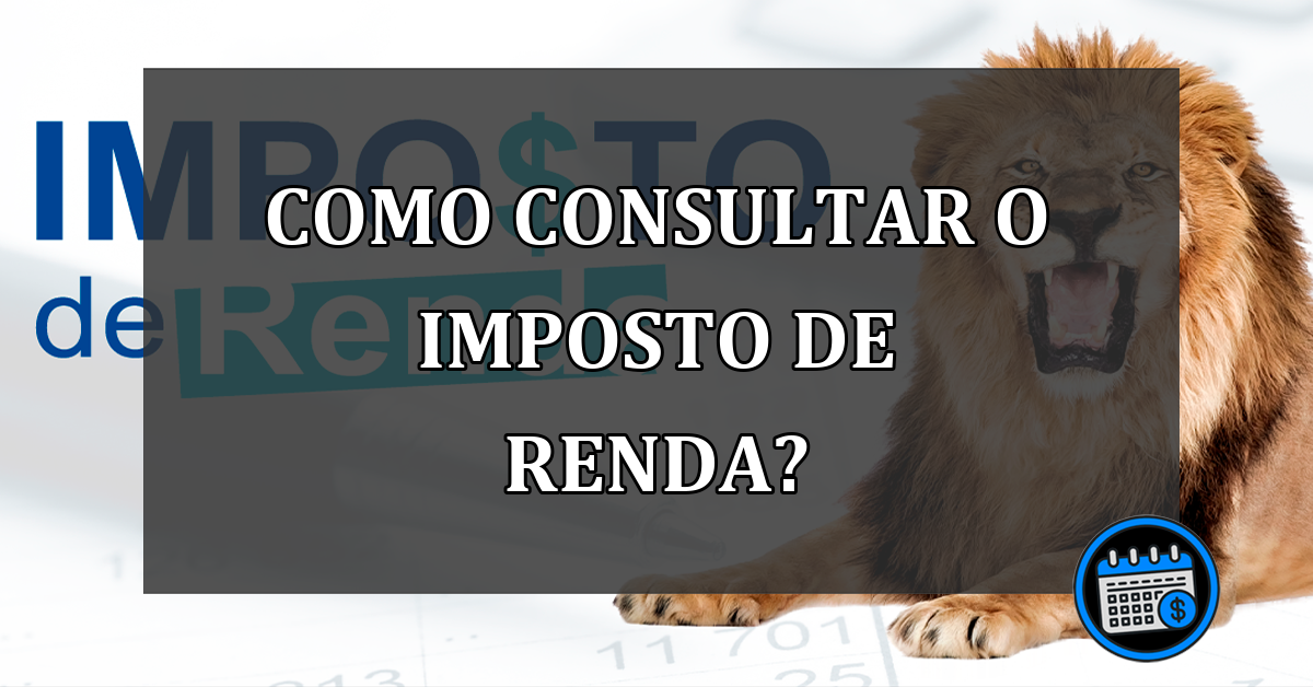 Como CONSULTAR o IMPOSTO de RENDA?