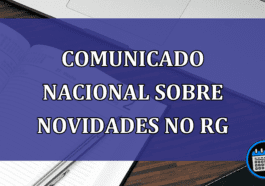 COMUNICADO nacional sobre NOVIDADES no RG