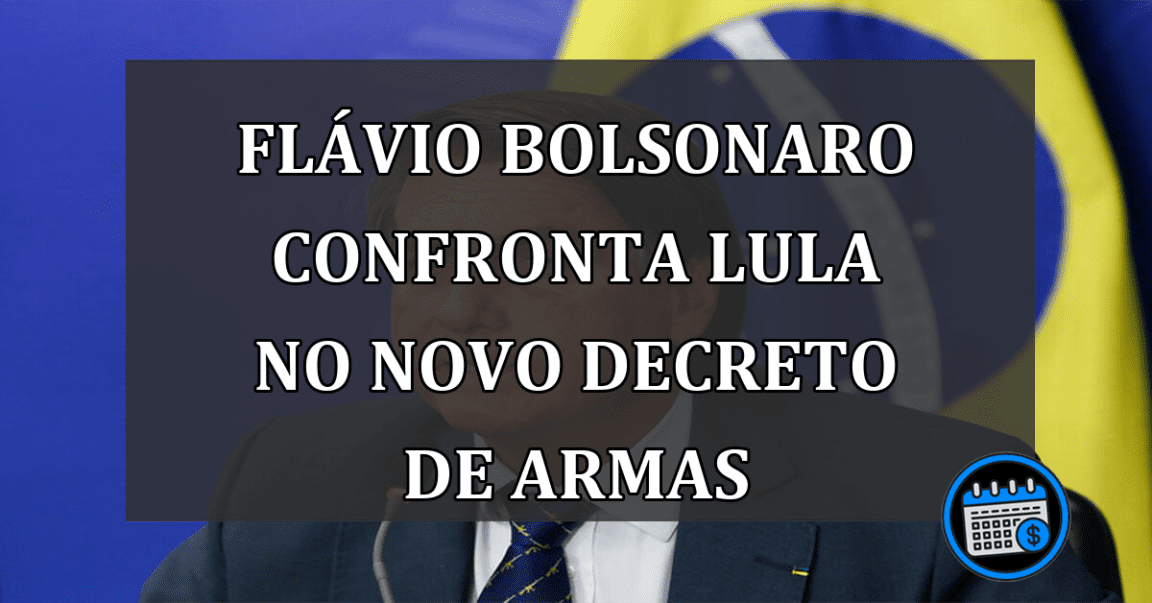 Flávio Bolsonaro confronta Lula no novo decreto de armas