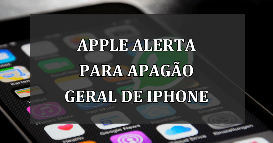 Apple alerta para APAGAO GERAL de iPhone