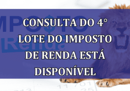 Consulta do 4° lote do Imposto de Renda esta disponivel