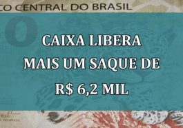 Caixa libera mais um saque de R$ 6,2 mil