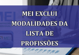 MEI exclui modalidades da LISTA de profissoes