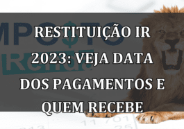 Restituicao IR 2023: veja data dos pagamentos e quem recebe