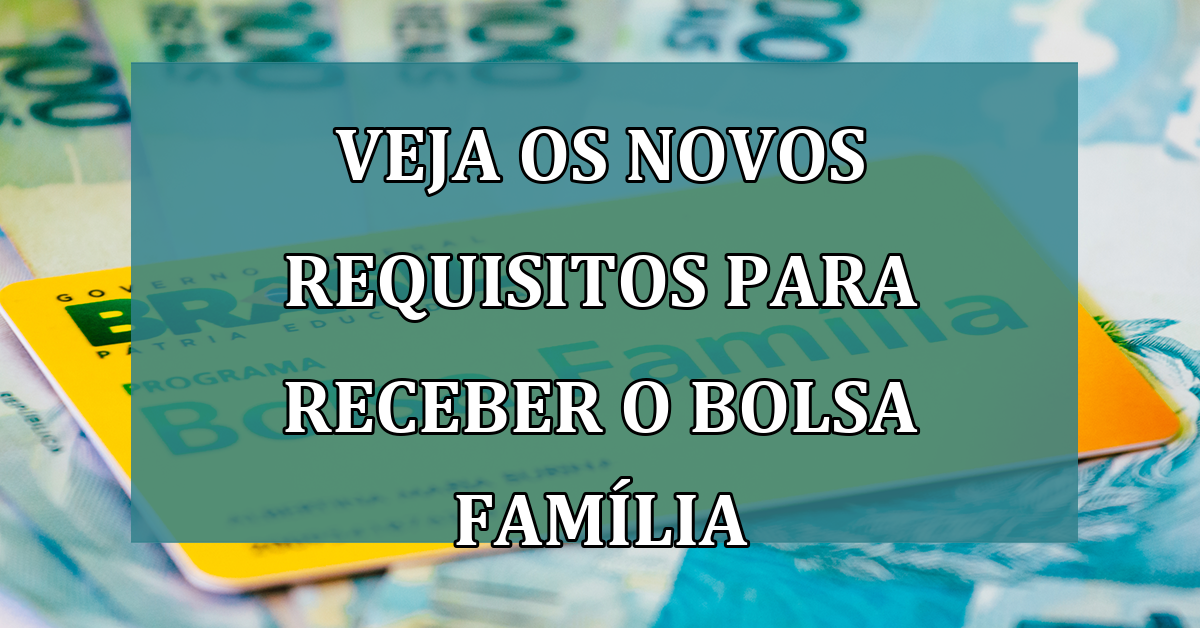 Veja os novos REQUISITOS para receber o Bolsa Familia