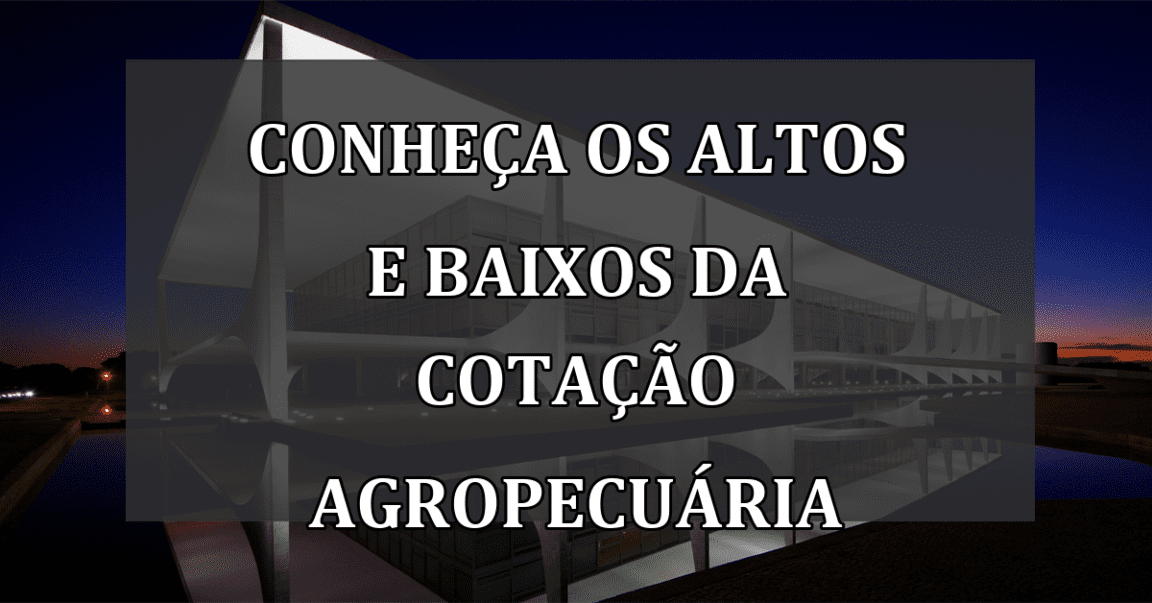 Conheça os altos e baixos da cotação agropecuária