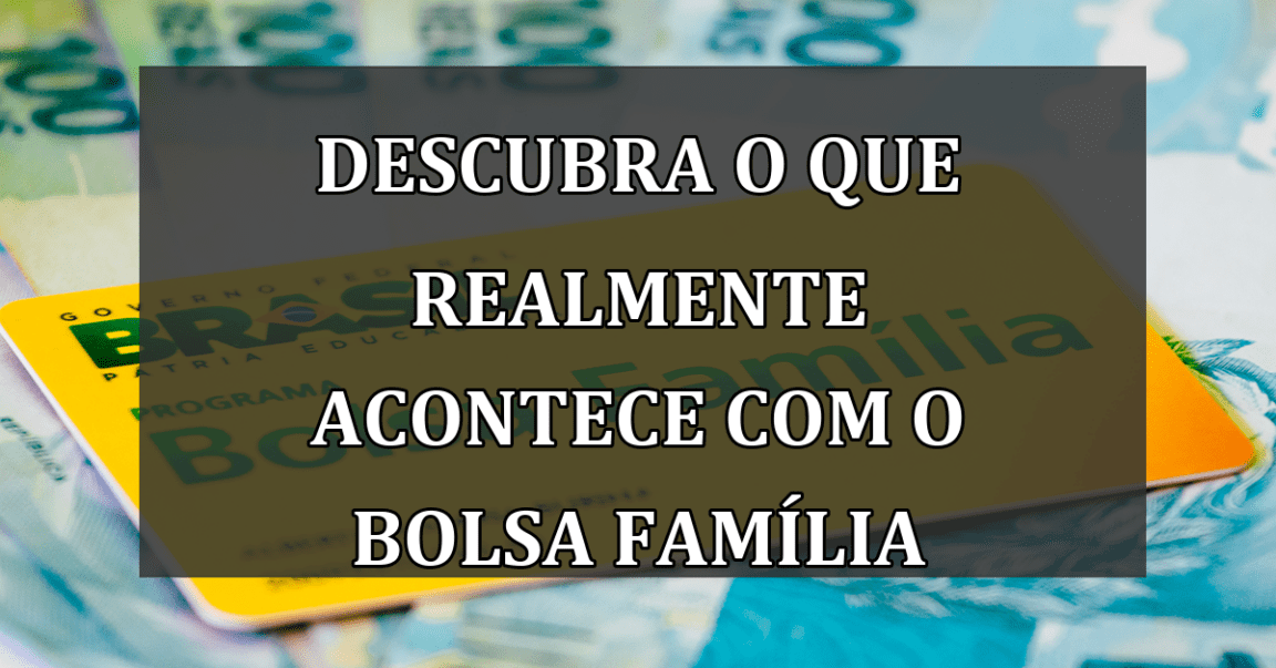 Descubra o que realmente acontece com o Bolsa Família