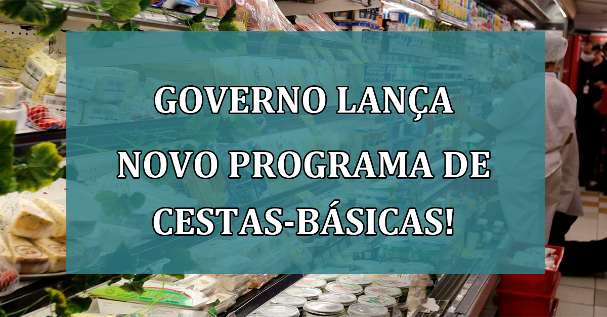 Governo lanca novo programa de CESTAS-BASICAS!