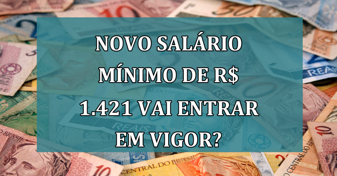 Novo SALARIO MINIMO de R$ 1.421 vai entrar em vigor?