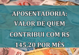 Aposentadoria: VALOR de quem contribui com R$ 145,20 por mês