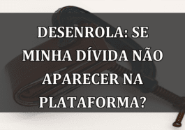 Desenrola: se minha DIVIDA não APARECER na plataforma?