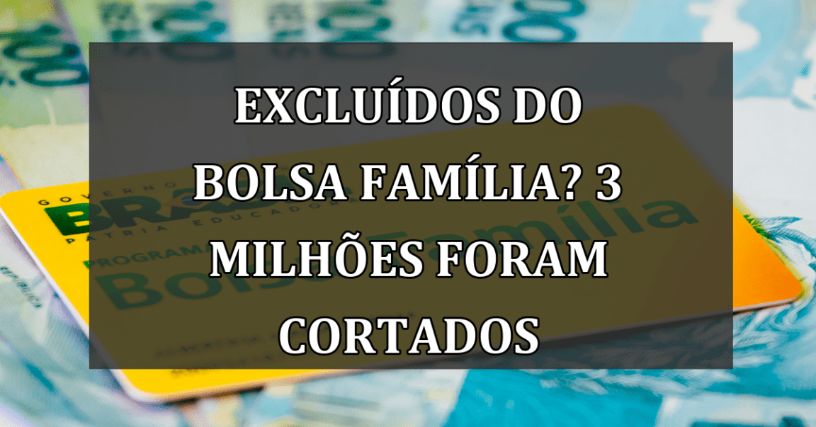 EXCLUIDOS do Bolsa Familia? 3 milhoes foram cortados