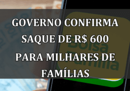 Governo CONFIRMA SAQUE de R$ 600 para milhares de familias