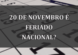 20 de novembro e FERIADO nacional?